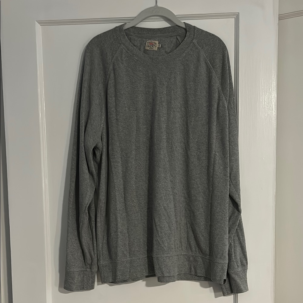 Faherty Men's Gray Long Sleeve Sweatshirt
